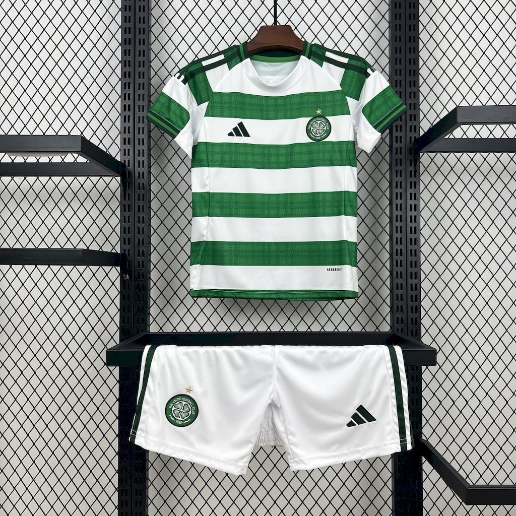 Celtic 2025/26 Home Kids Kit9