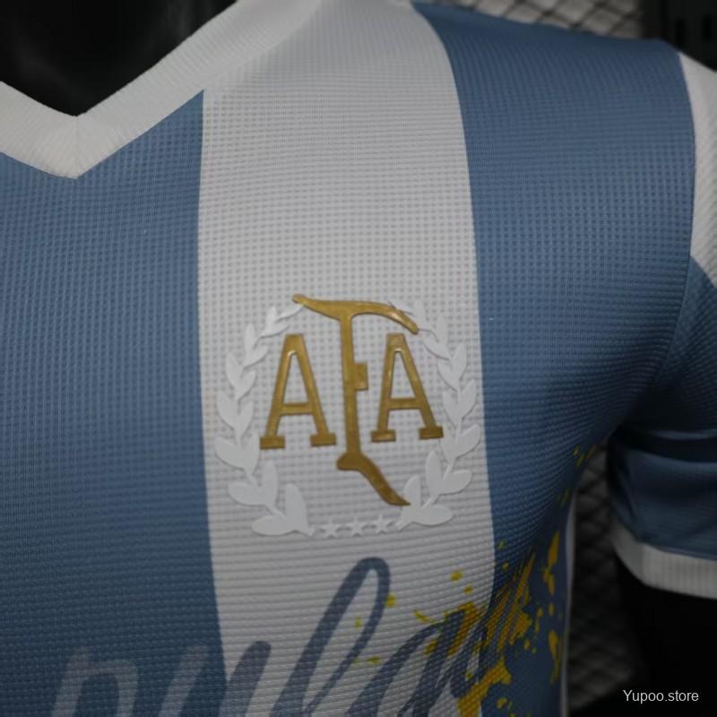 Player Version 2025 Argentina Blue with Messi Celebration Print Jersey92025-06-12