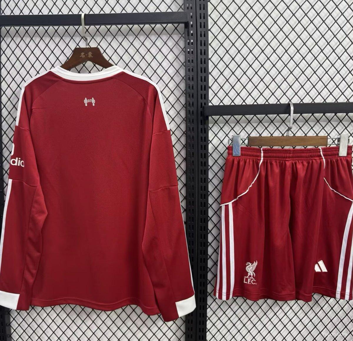 25/26 Kids Liverpool Home Long Sleeve Jersey22025-09-15