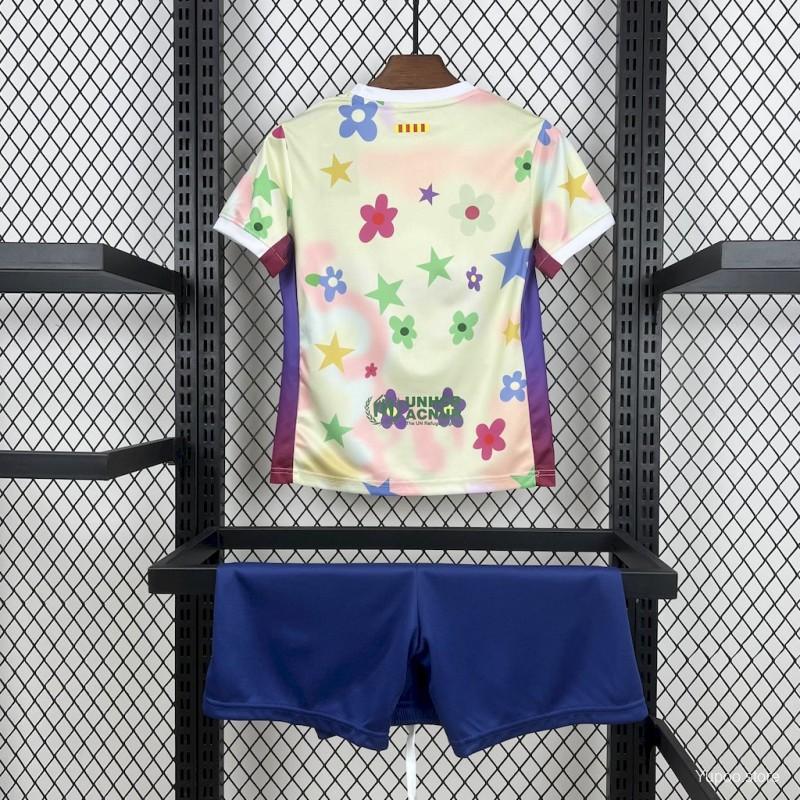 2025/26 Kids Barcelona Flower Special Edition Jersey112025-07-06
