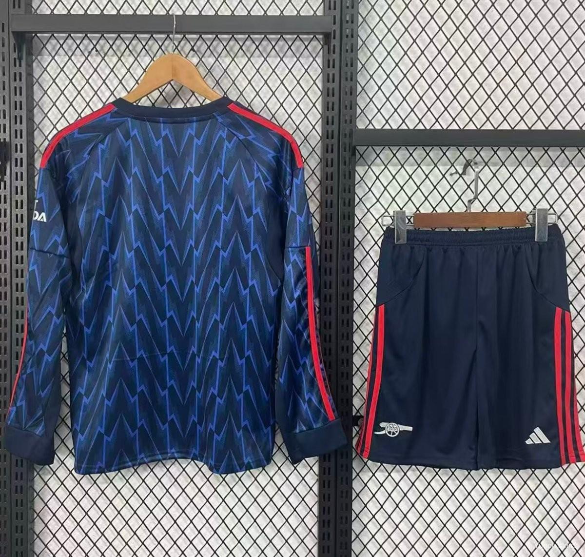25/26 Kids Arsenal Away Long Sleeve Blue Jersey22025-09-28