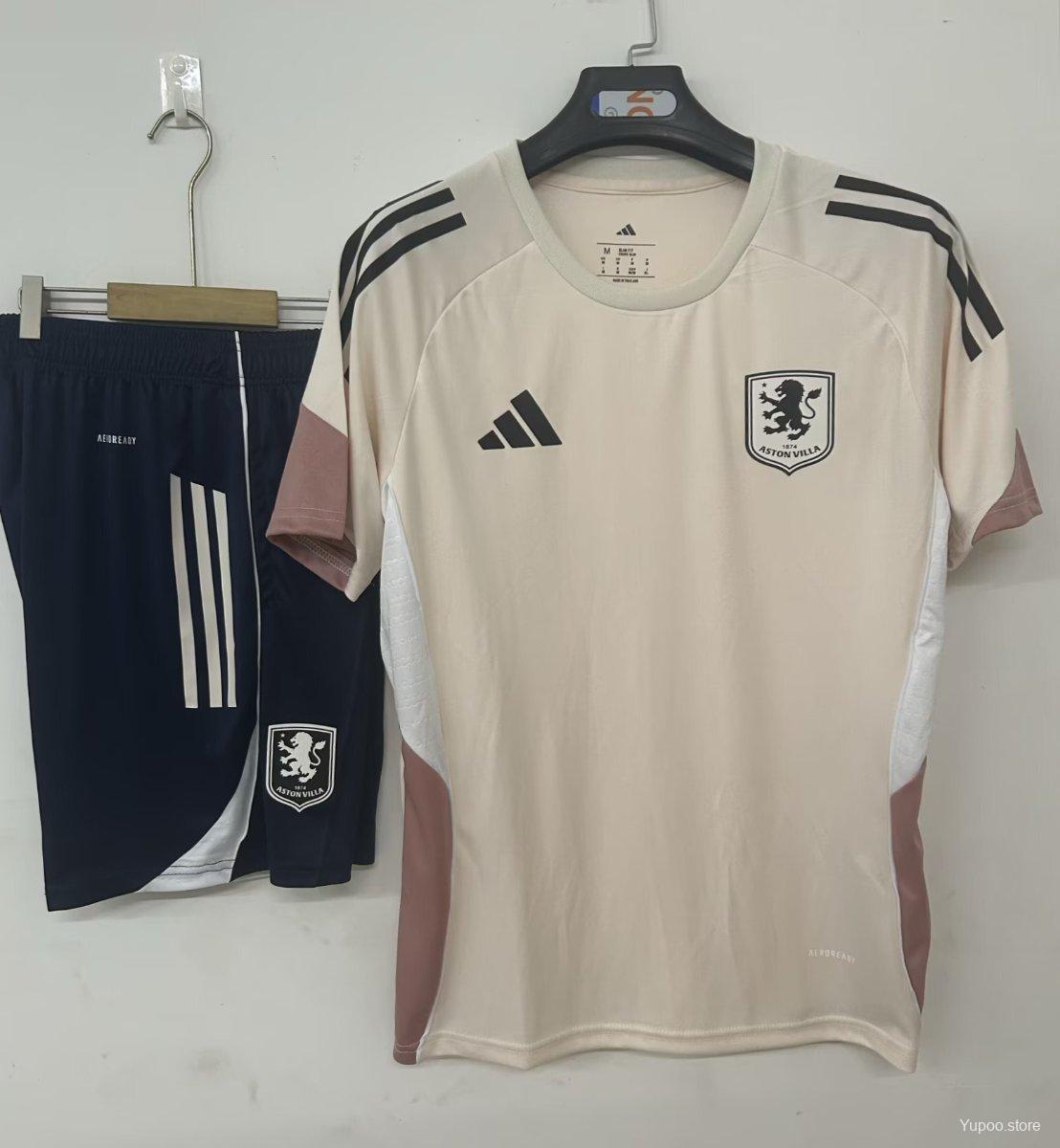 25/26 Aston Villa Pre-Match Jersey khaki+ Shorts22025-09-26