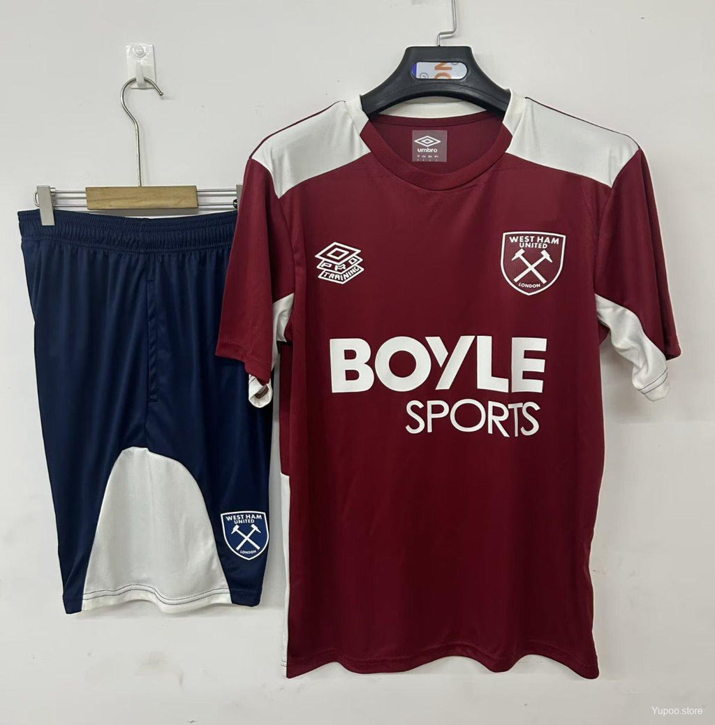 25/26 West Ham United Training Jersey Red+ Shorts22025-09-26