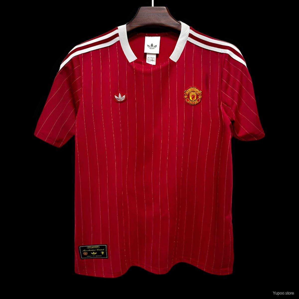 25/26 Manchester United Adidas Original Terrace Icons Wine Jersey22025-10-01