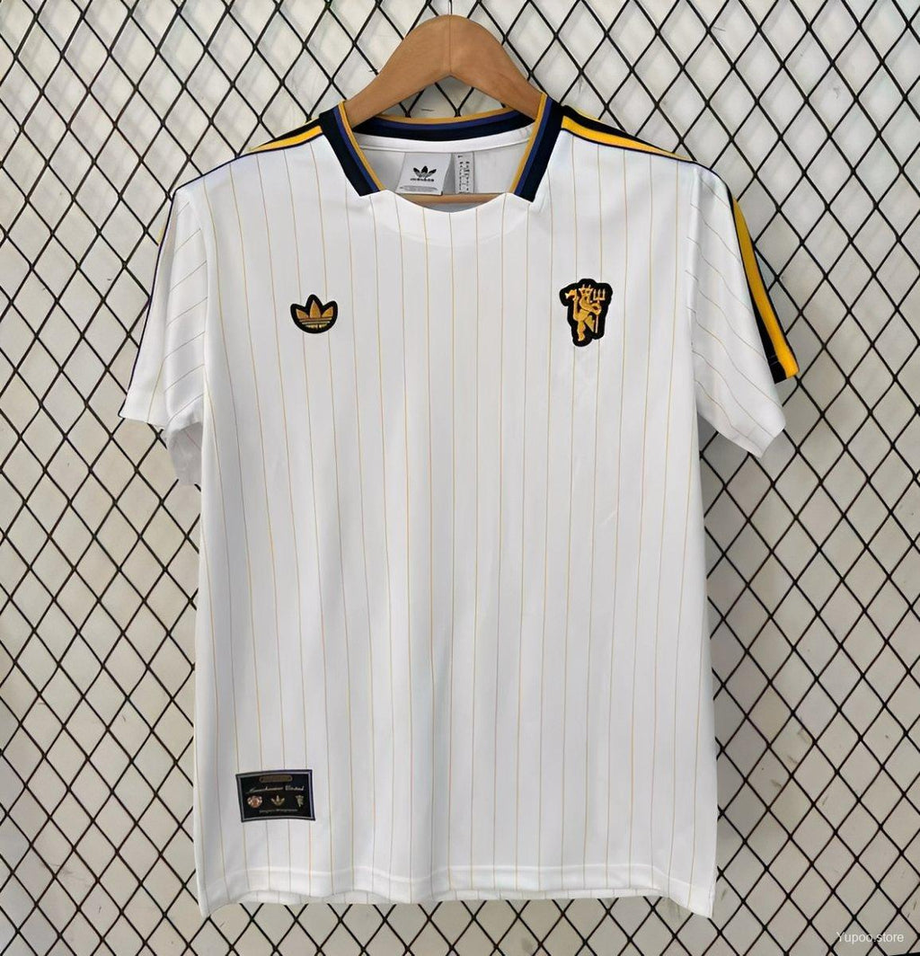 25/26 Manchester United Adidas Original Terrace Icons WHITE Jersey22025-10-08