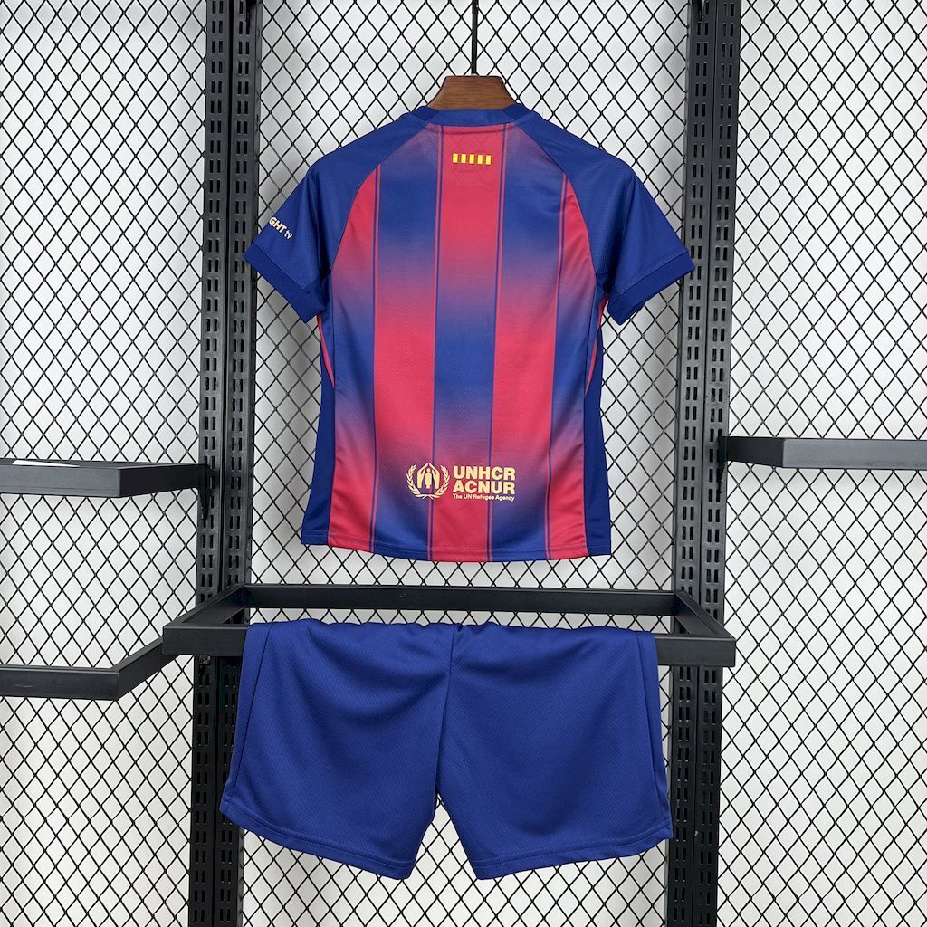 Barcelona 2025/26 Home Kids Kit6