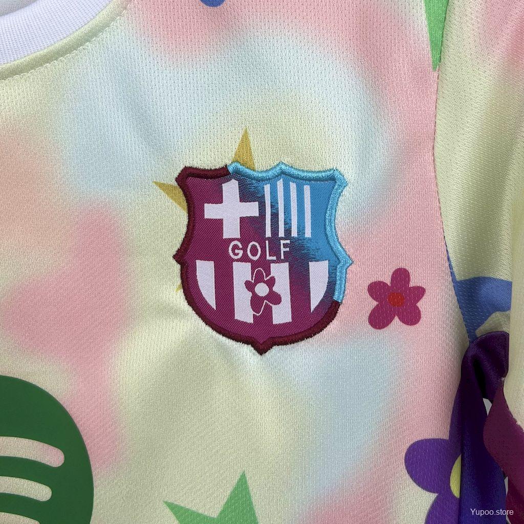 2025/26 Kids Barcelona Flower Special Edition Jersey112025-07-06