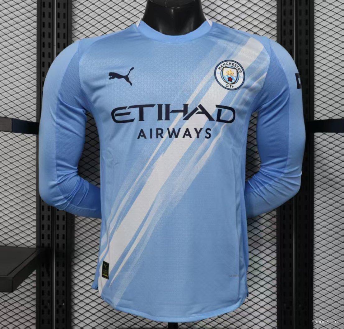 25/26 Kids Manchester City Home Long Sleeve Jersey22025-09-01