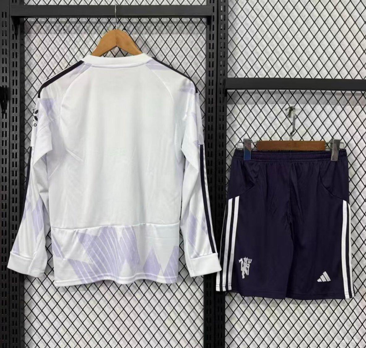 25/26 Kids Manchester United Away Long Sleeve Jersey22025-10-26