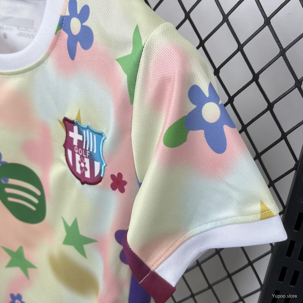 2025/26 Kids Barcelona Flower Special Edition Jersey112025-07-06