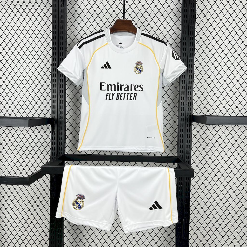 Real Madrid 2025/26 Home Kids Kit6