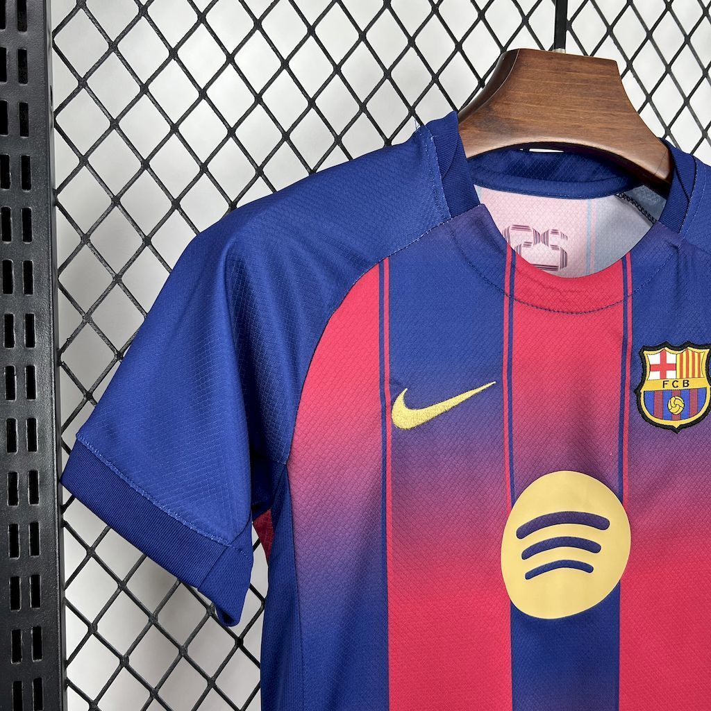 Barcelona 2025/26 Home Kids Kit6