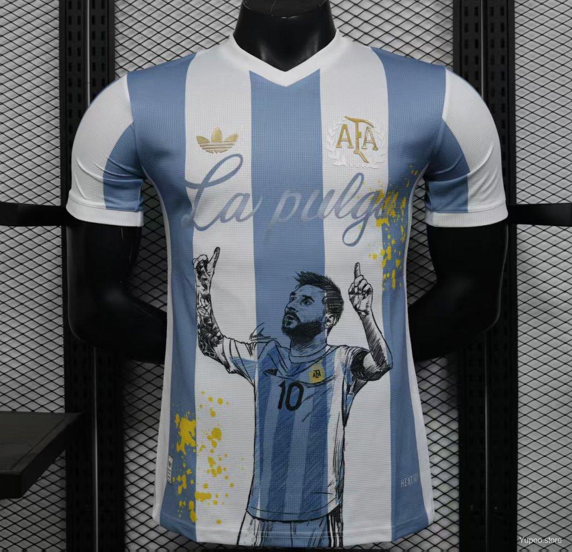 Player Version 2025 Argentina Blue with Messi Celebration Print Jersey92025-06-12