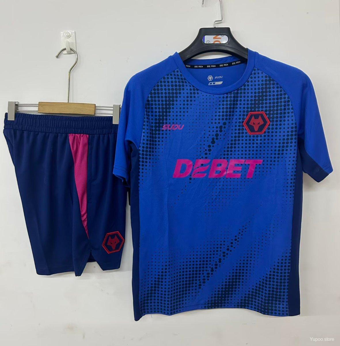25/26 Wolverhampton Wanderers Training Jersey Blue+ Shorts22025-09-26